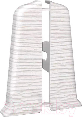 Заглушка для плинтуса Ideal Деконика 255 Ясень бьянко (5.5см, 2шт, флоупак)