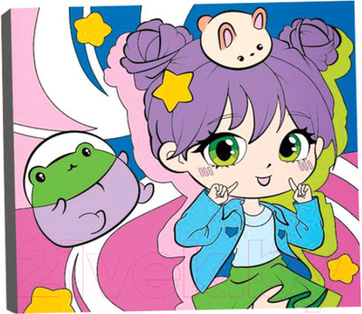 Картина по номерам Школа талантов Зеленоглазая девочка / 9472191