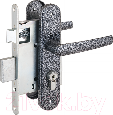 Замок врезной Птимаш ЗВ4-1.55 (серебристый)