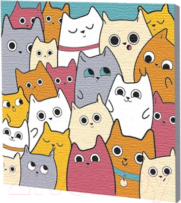 Картина по номерам Школа талантов Милые котята / 4719045