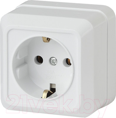 Розетка INTRO Quadro 2-202-01 / Б0053783 (белый)