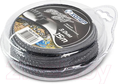 Леска для триммера Хопер Pro Cut цепной зуб 3.0мм 15м (черный)