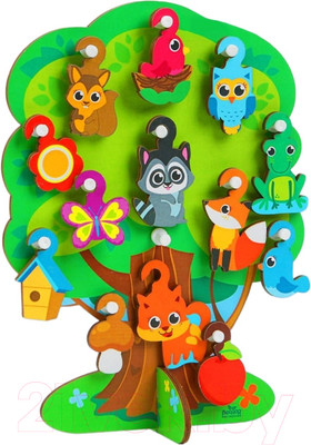 Развивающий игровой набор Лесная мастерская Игрушка с крючками. Лесное дерево / 4287146