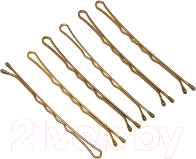 Набор заколок-невидимок для волос Dewal SLN60V-3/60 (60шт, коричневый)