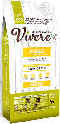 Сухой корм для собак Vivere Medium Adult Chicken (12кг)