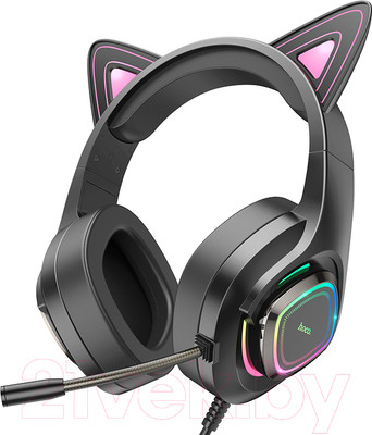 Наушники-гарнитура Hoco W107 (призрачный кот)