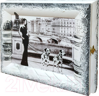 Ключница настенная Декарт Дама с далматинами 8Л2145