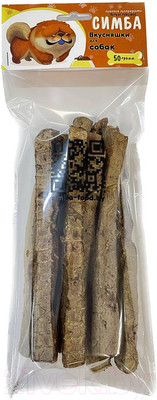Лакомство для собак Симба Легкое говяжье сушеное Палочки (50г)