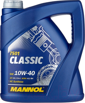 Моторное масло Mannol Classic 10W40 SN/CH-4 / MN7501-5 (5л)