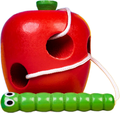 Развивающий игровой набор Лесная мастерская Шнуровка Яблочко с червячком / 281136