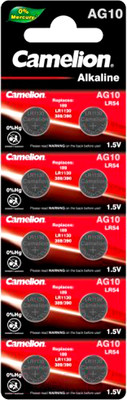 Комплект батареек Camelion AG10-BP10 Mercury Free / 12818
