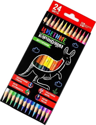 Набор цветных карандашей Феникс+ Кенгуру / 58581 (24шт)