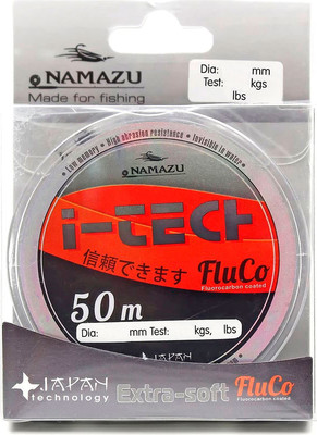 Леска монофильная Namazu I-Tech Fluco 0.286мм (50м, прозрачный)