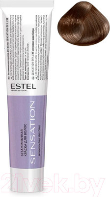 Крем-краска для волос Estel Sensation De Luxe 6/7 (темно-русый коричневый)