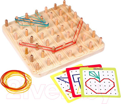 Бизиборд Лесная мастерская Геоборд с карточками / 9279037
