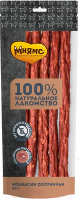 Лакомство для собак Мнямс Колбаски охотничьи / 705984 (80г)