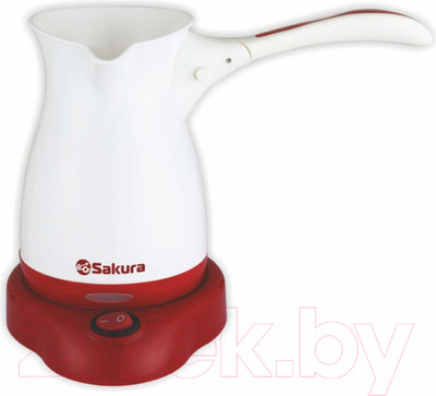 Турка электрическая Sakura SA-6111WR (белый/красный)