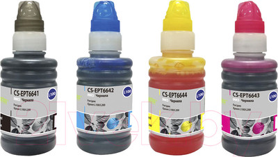 Комплект контейнеров с чернилами Cactus CS-EPT6641-4