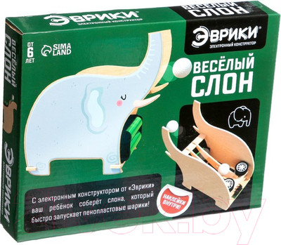 Конструктор электромеханический Эврики Веселый слон / 7528548