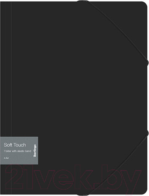Папка для бумаг Berlingo Soft Touch / FB4_A4980 (черный)