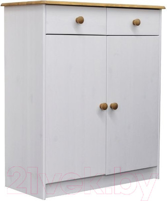 Тумба Dipriz Ром 2 дверки 2 ящика Д.1349.1 (белый воск/антик)