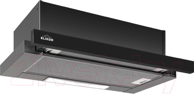 Вытяжка телескопическая Elikor Slide 50П-430 / 211924 (черный/черный)