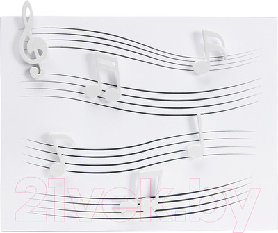 Набор магнитов декоративных Qualy QL10260-WH (6шт)