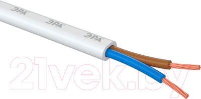 Провод силовой ЭРА ШВВП 2х0.75мм2 / Б0058843 (50м, белый)