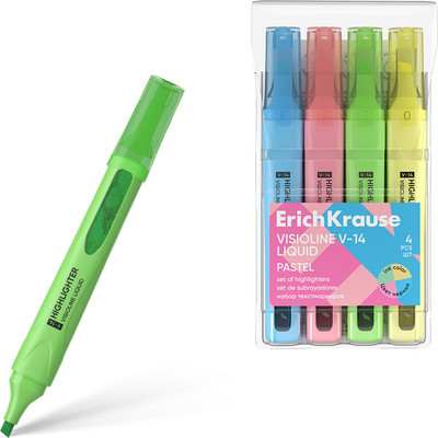 Текстовыделитель Erich Krause Liquid Visioline V-14 Pastel / 58360