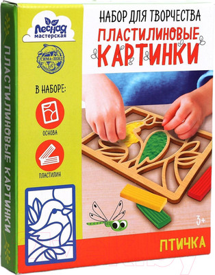 Развивающий игровой набор Лесная мастерская Пластилиновые картинки. Птичка / 5573052
