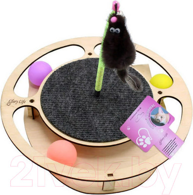Игрушка-когтеточка Glory Life Круг с шариками / 147270