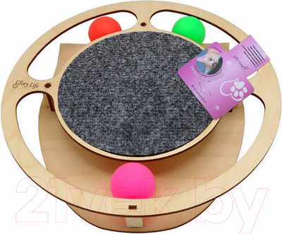 Игрушка-когтеточка Glory Life Круг с шариками / 147260