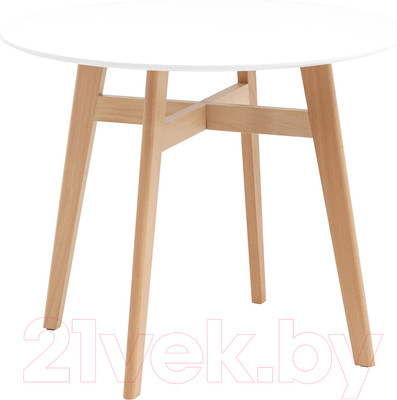 Обеденный стол Stool Group Target Circle 90x90 / Z-220 (белый)
