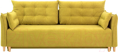 Диван KRONES Цезарь 3 (велюр горчично-желтый)