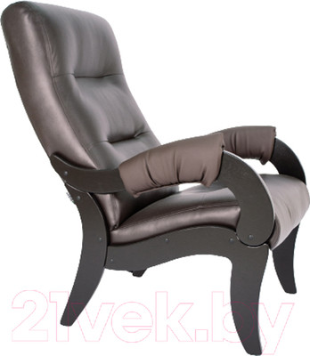 Кресло мягкое Glider Аоста (коричневый/венге)