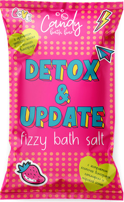 Соль для ванны Лаборатория Катрин Candy Bath Bar Detox & Update Шипучая (100г)