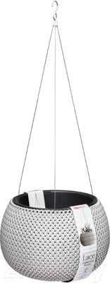 Кашпо Эльфпласт Lace / EP575 (белый)