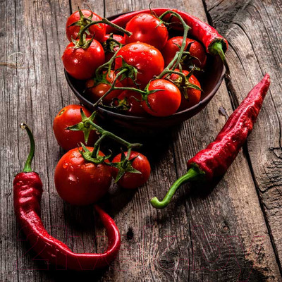 Картина на стекле Stamprint Перец с черри 1 КТ035 (20x20)