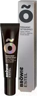 Краска для бровей Estel Browie Пигмент прямого действия с эффектом татуажа (15мл, светло-коричневый)