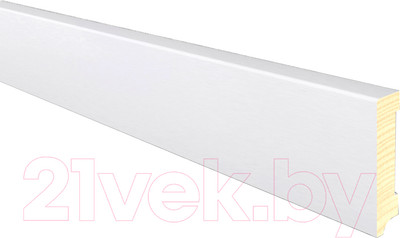 Плинтус КТМ-2000 Деревянный 80x16x2400мм 8016-101E (белый снег)