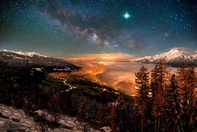 Картина на стекле Stamprint Звездная ночь NT004 (80x120)