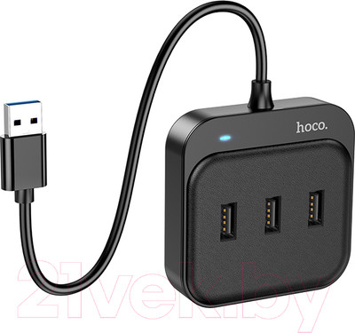 USB-хаб Hoco HB31 (0.2м, черный)