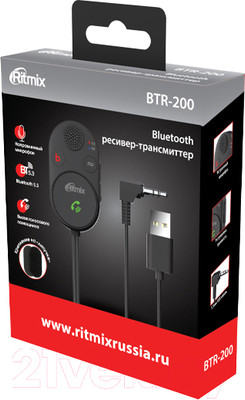 Bluetooth адаптер для автомобиля Ritmix BTR-200