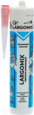 Герметик силиконовый Largomix Санитарный LRX010 (280мл, прозрачный)