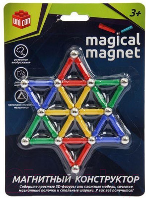 Конструктор магнитный Unicon Звезда / 1633371
