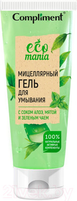 Гель для умывания Compliment Мицелярный с соком алоэ мятой и зеленым чаем (200мл)