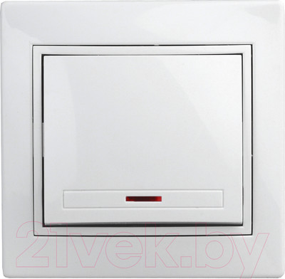 Выключатель INTRO Plano 1-102-01 / Б0053729 (белый)