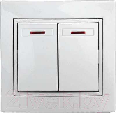 Выключатель INTRO Plano 1-105-01 / Б0053773 (белый)