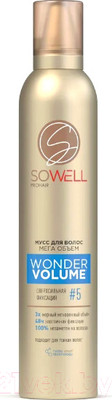 Мусс для укладки волос SoWell Wonder Volume Мега объем от корней сверхсильной фиксации (200мл)