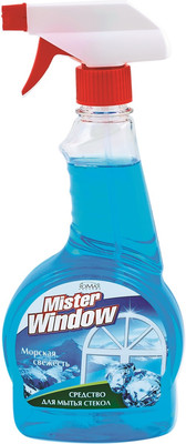 Средство для мытья стекол Mister Window Морская свежесть (500мл)